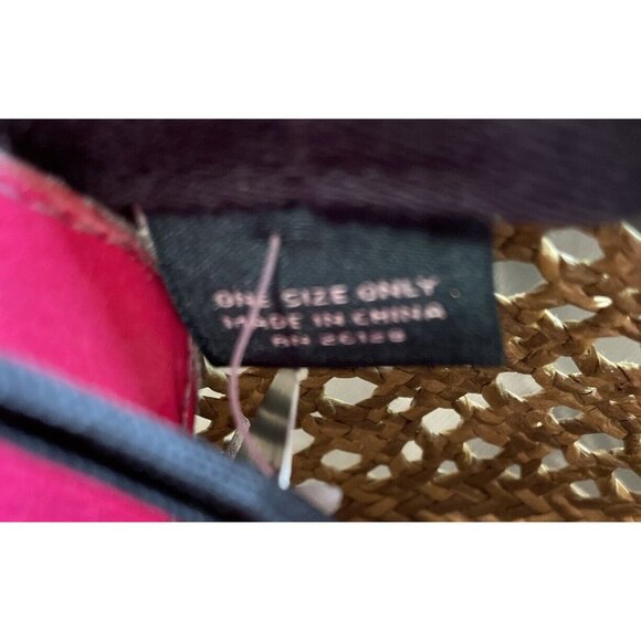 Ralph Lauren LRL Women's Straw Hat One Size Brown Bow NEW Beach Tropical Pool - Picture 7 of 7